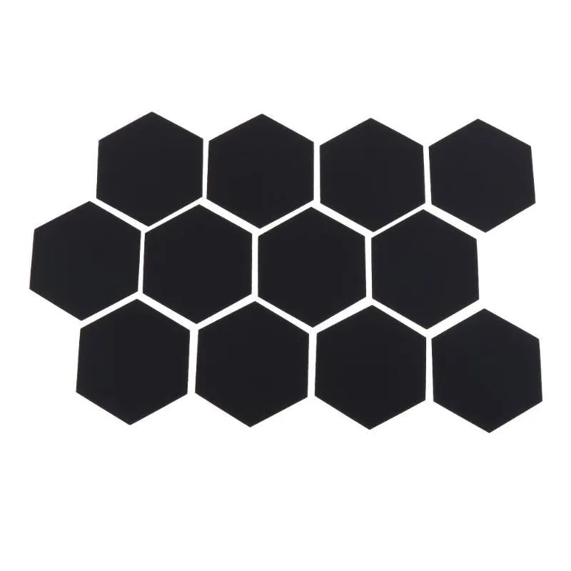12Pcs 3D Hexagon Acrylic Mirror Wall Stickers DIY Art Wall Decor Stickers Home Decor Living Room Mirrored Decorative Sticker