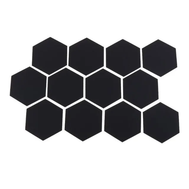 12Pcs 3D Hexagon Acrylic Mirror Wall Stickers DIY Art Wall Decor Stickers Home Decor Living Room Mirrored Decorative Sticker