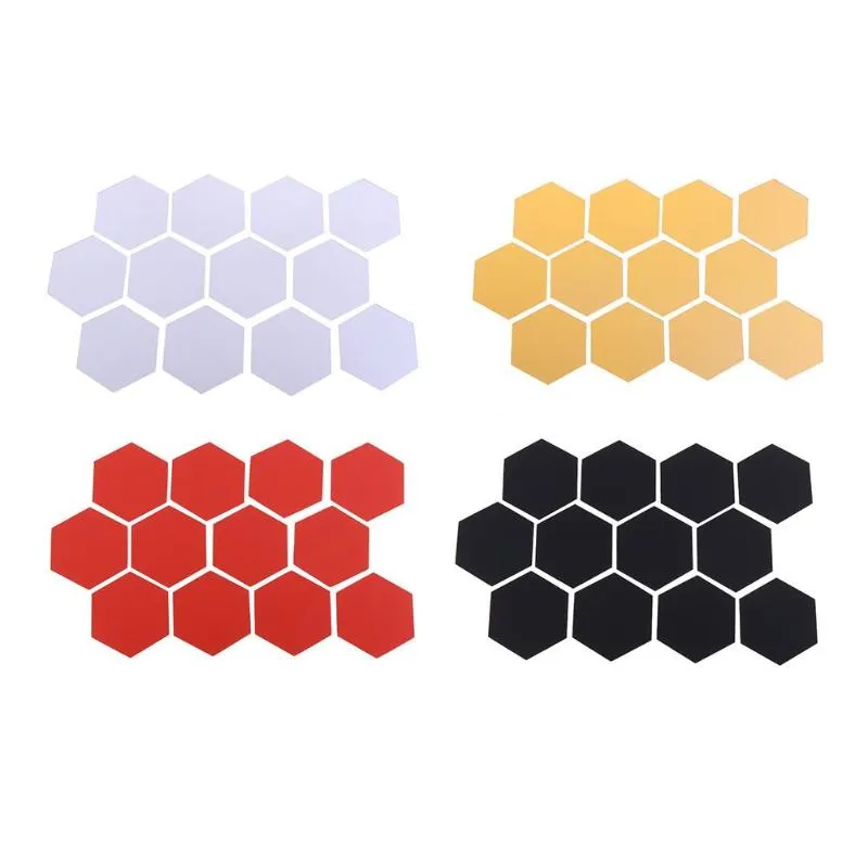 12Pcs 3D Hexagon Acrylic Mirror Wall Stickers DIY Art Wall Decor Stickers Home Decor Living Room Mirrored Decorative Sticker