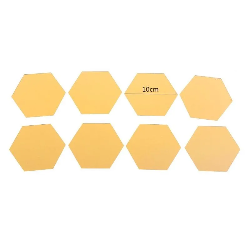 12Pcs 3D Hexagon Acrylic Mirror Wall Stickers DIY Art Wall Decor Stickers Home Decor Living Room Mirrored Decorative Sticker