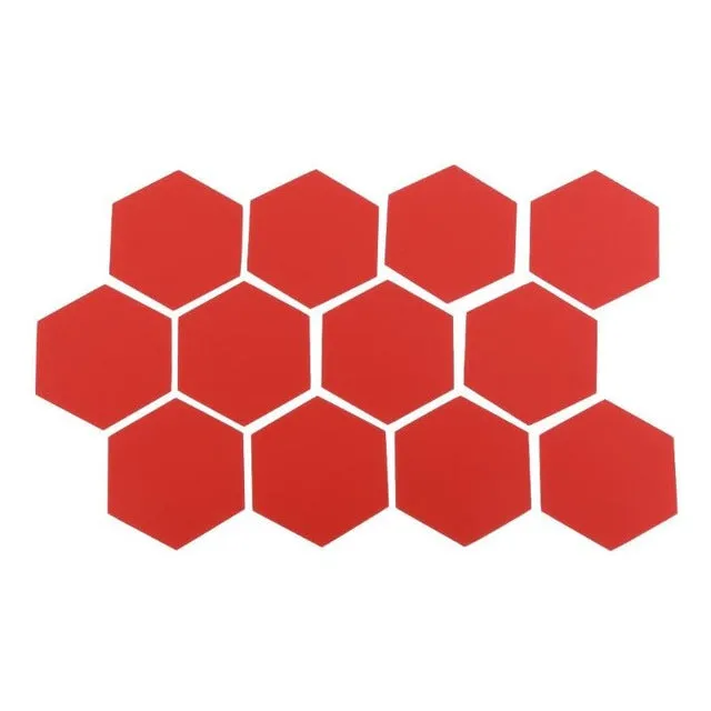 12Pcs 3D Hexagon Acrylic Mirror Wall Stickers DIY Art Wall Decor Stickers Home Decor Living Room Mirrored Decorative Sticker