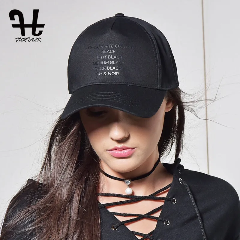 Black Caps for Women Men Baseball Cap