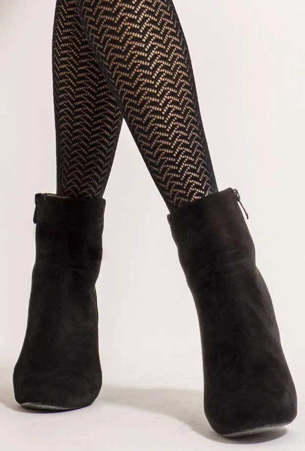 Donna BC Marvel Dark Red Geometric Patterned Tights