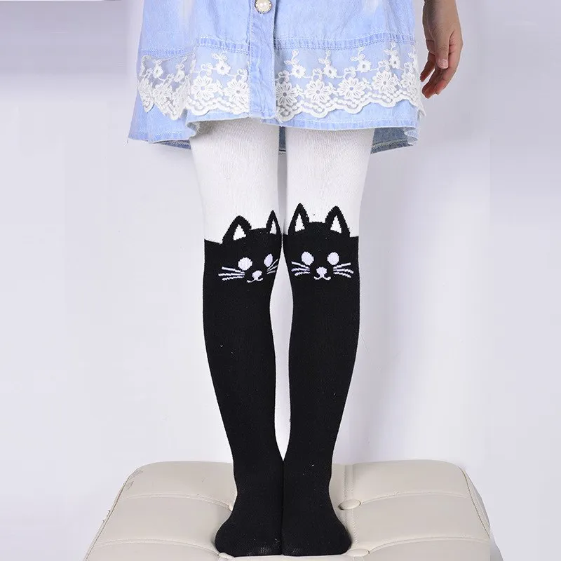 DreamShining Cartoon Cat Patchwork  Tights