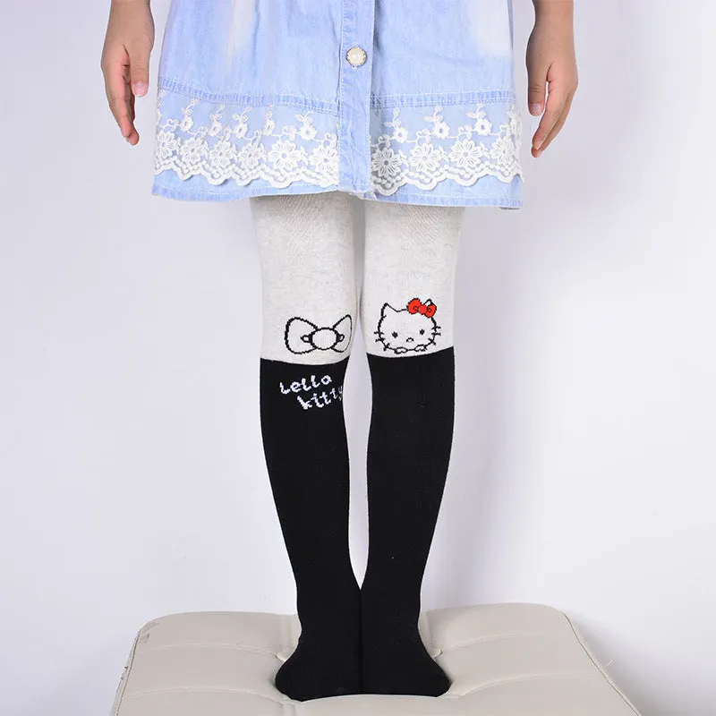 DreamShining Cartoon Cat Patchwork  Tights