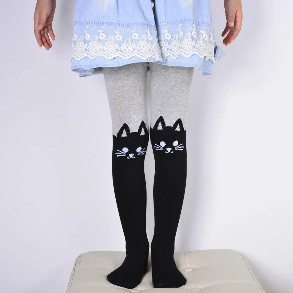 DreamShining Cartoon Cat Patchwork  Tights
