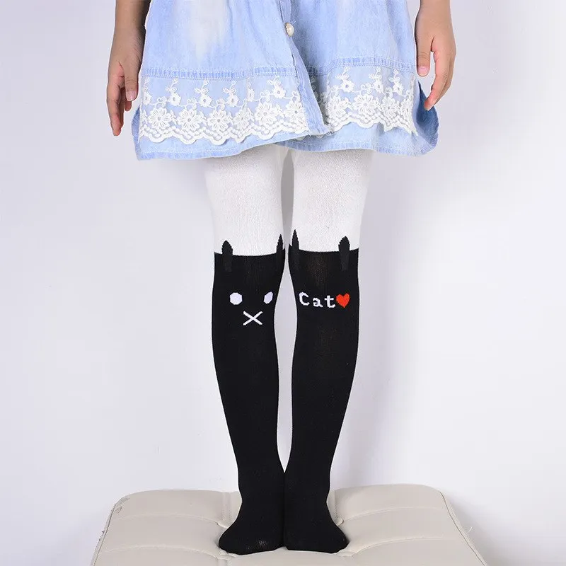 DreamShining Cartoon Cat Patchwork  Tights
