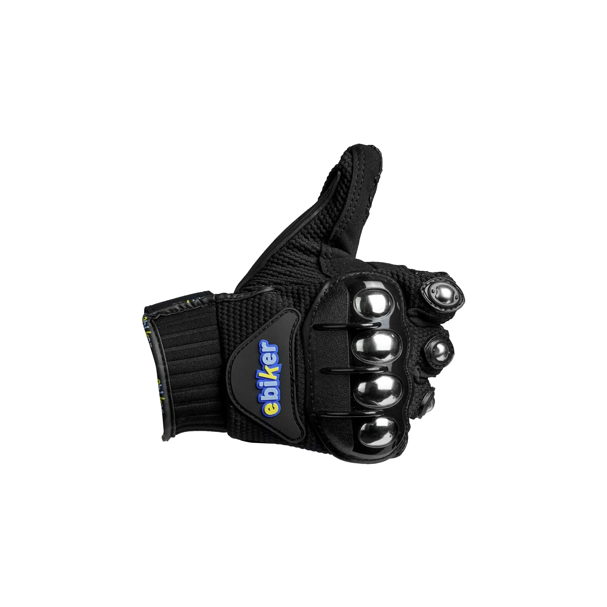Ebiker Pair of Full Finger Protector Bike Rider's Gloves Black - 823335