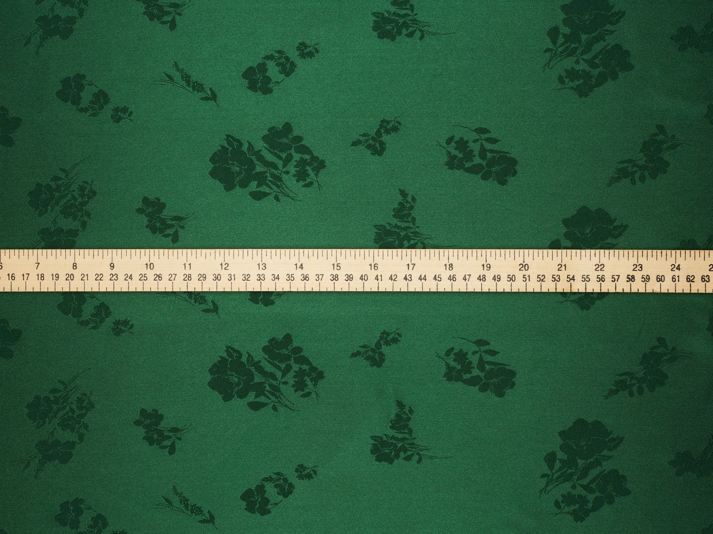 EMERALD lightweight silky jacquard satin -  fabric by the yard - Floral  jacquard pattern -