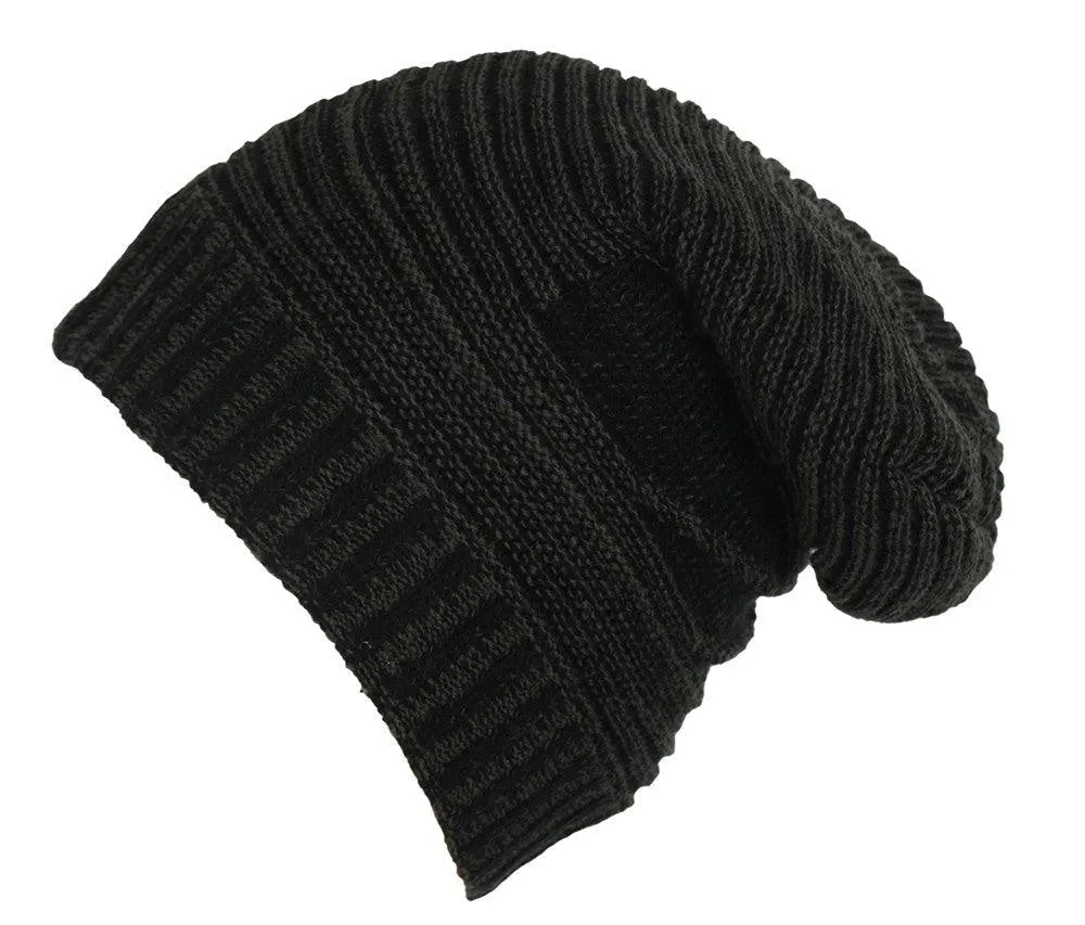 FabSeasons Unisex Acrylic Green Woolen Slouchy Beanie for Winters