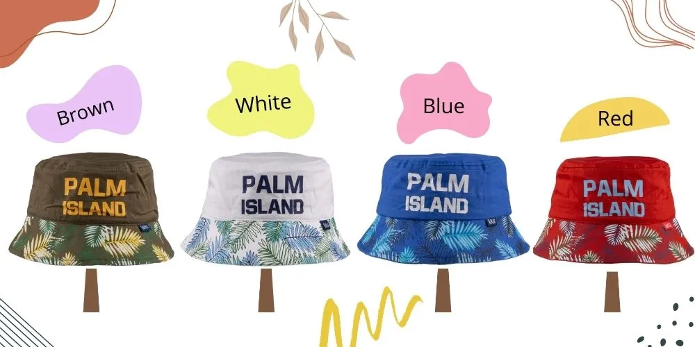Fedora Hat for Toddlers-Palm Island Artwork Kid Hat for 4-8 Year Olds