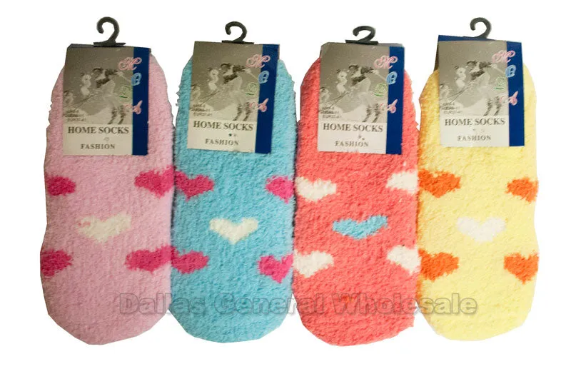 Girls No Show Fuzzy Socks Wholesale