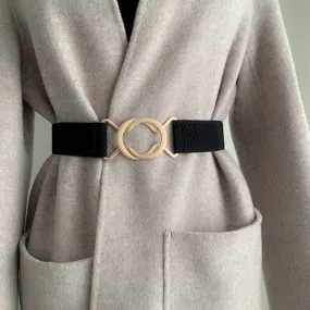 JuliaFashion - 2024 Women All-match Lady Dress Coat Sweater Decorative Waistband