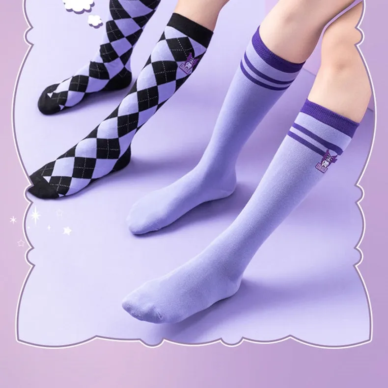 Kawaii Sanrio Kuromi Mid-Tube Stockings