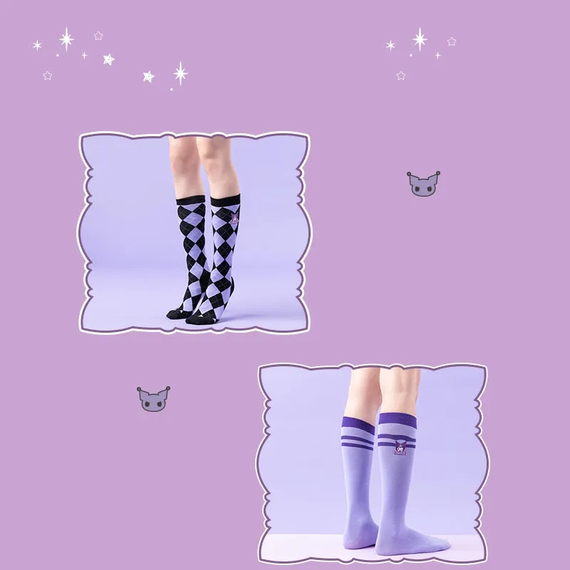 Kawaii Sanrio Kuromi Mid-Tube Stockings