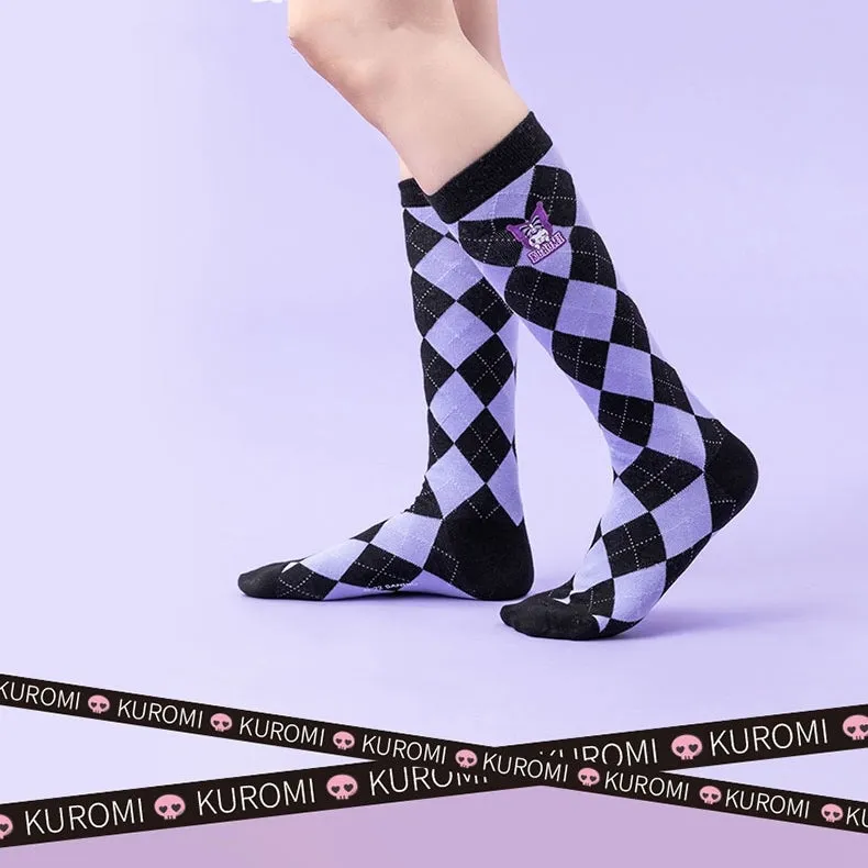Kawaii Sanrio Kuromi Mid-Tube Stockings
