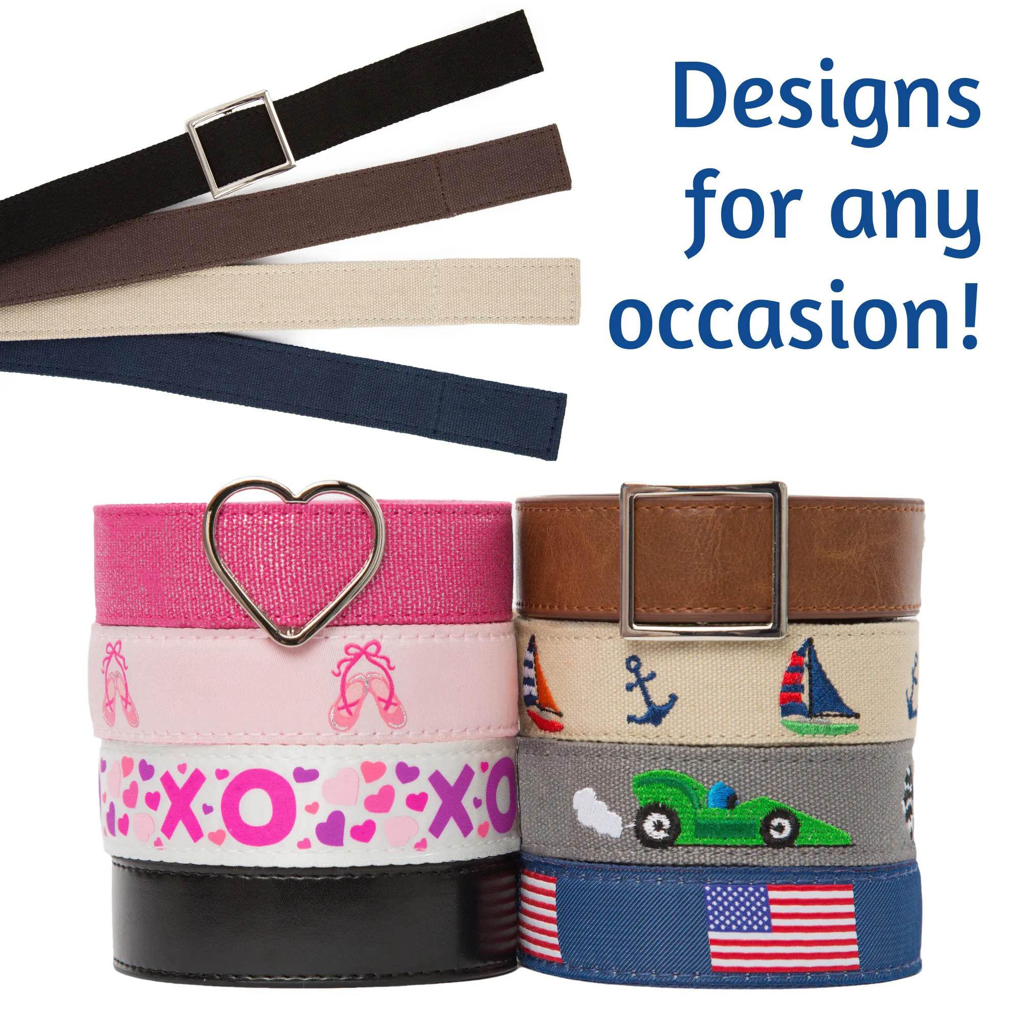 MYSELF BELTS - Rainbow Print Easy Velcro Belt For Toddlers/Kids