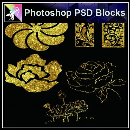 ★Photoshop PSD Decorative Elements V17-PSD Decorative Elements,Skirting Board,Corner Post,Neoclassicism Decor,Baroque elements
