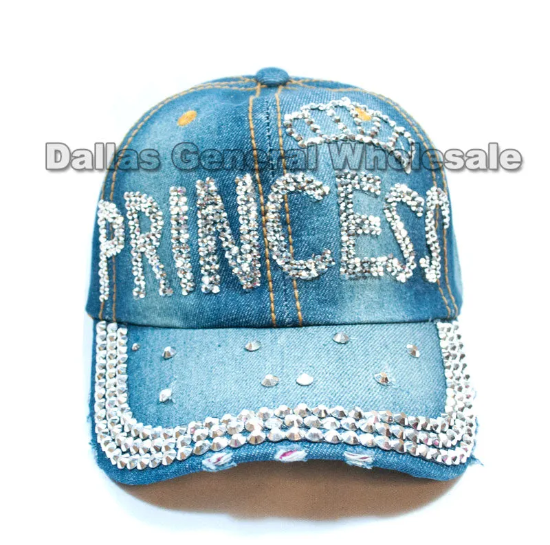 "Princess" Fashion Denim Caps Wholesale