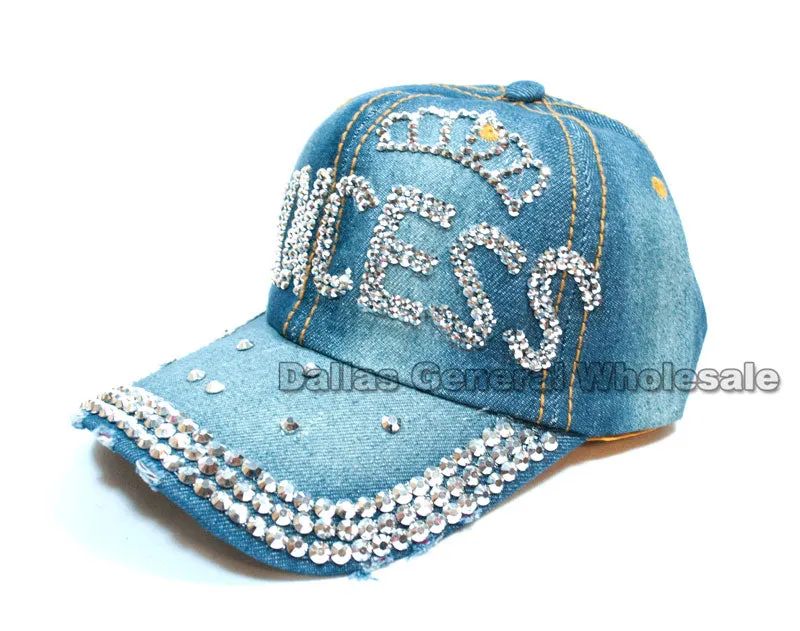 "Princess" Fashion Denim Caps Wholesale