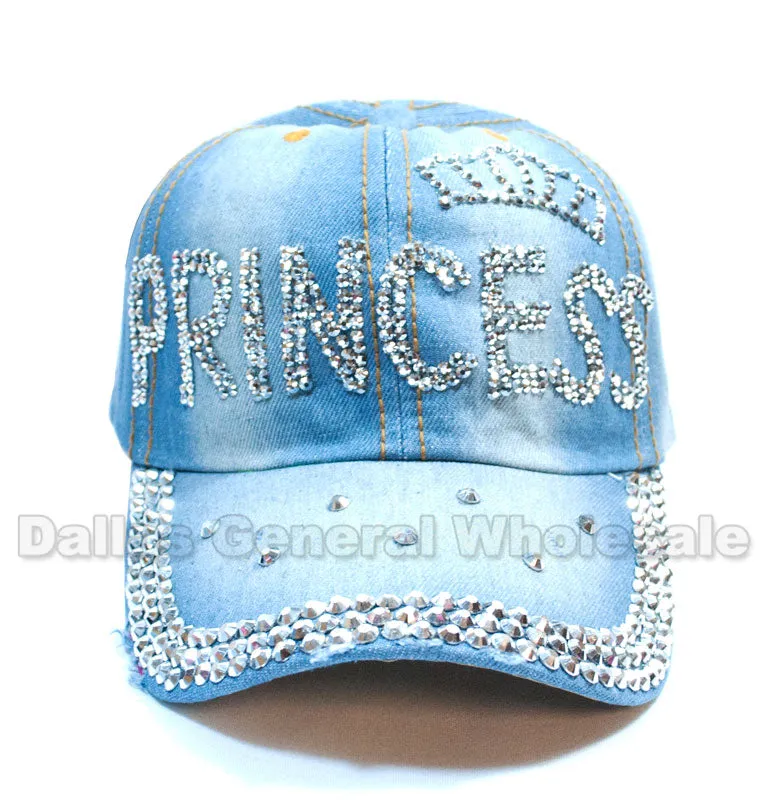 "Princess" Fashion Denim Caps Wholesale