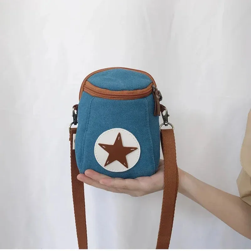 UAKISS  -  2024 New Vintage Cell Phone Bags All Match Streetwear Star Mini Canvas Bag Casual Women Trendy Simple Y2k Ins Handbags Crossbody