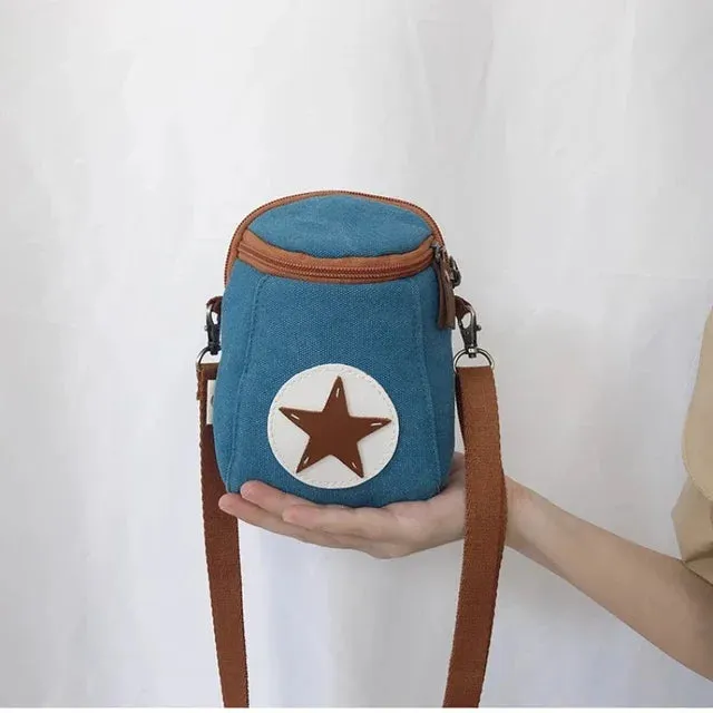 UAKISS  -  2024 New Vintage Cell Phone Bags All Match Streetwear Star Mini Canvas Bag Casual Women Trendy Simple Y2k Ins Handbags Crossbody