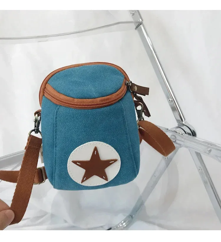 UAKISS  -  2024 New Vintage Cell Phone Bags All Match Streetwear Star Mini Canvas Bag Casual Women Trendy Simple Y2k Ins Handbags Crossbody