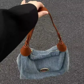 UAKISS  -  2024 New Y2k Aesthetic Denim Women's Handbags Casual All Match Streetwear Shoulder Bags Trendy Fashion Ins Female Underarm Bag