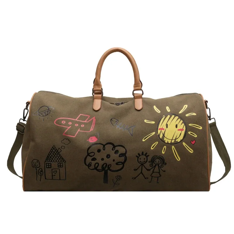 UAKISS  -  Casual Travel Women High-capacity Tote Bags Y2k Kawaii Trendy Harajuku Shoulder Handbags Fashion All Match Vintage Underarm Bag