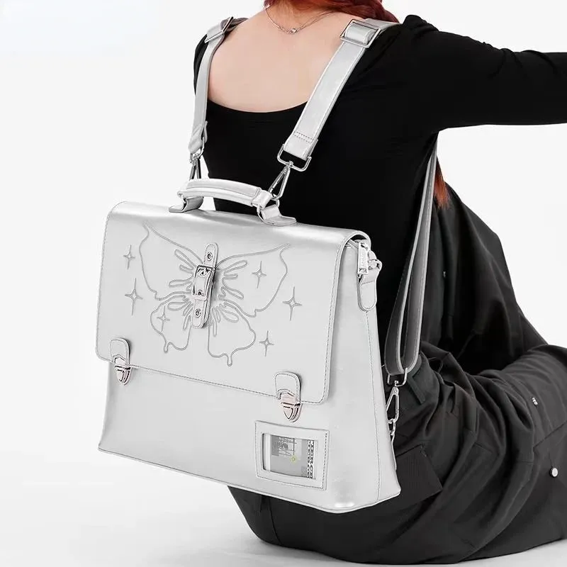 UAKISS  -  Streetwear Fashion Y2k Aesthetic Backpack Casual Women Vintage Jk Schoolbags Trendy All Match Butterfly Backpacks for Students