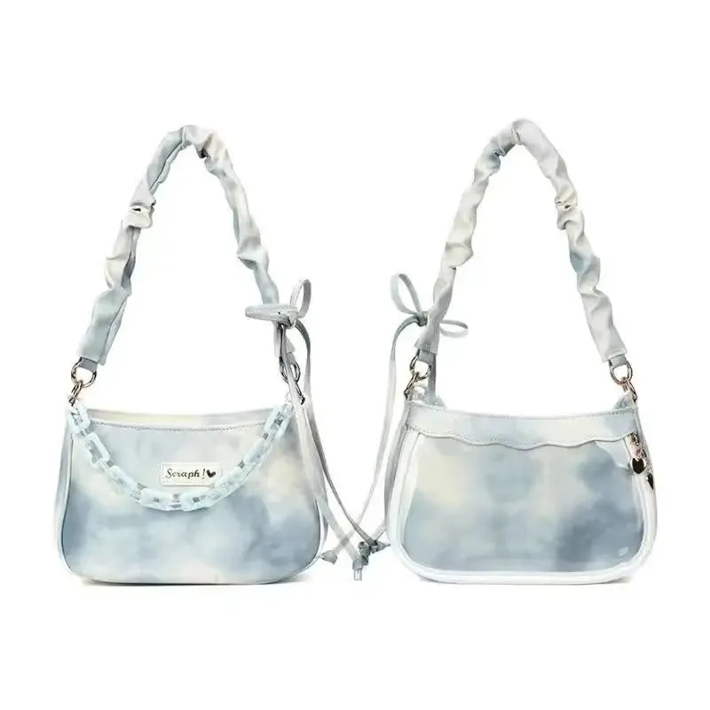 UAKISS  -  Sweet Y2k Aesthetic Lolita Ita Bags Transparent Fashion Trendy All Match Underarm Bag Women Chic Luxury Design Shoulder Handbags