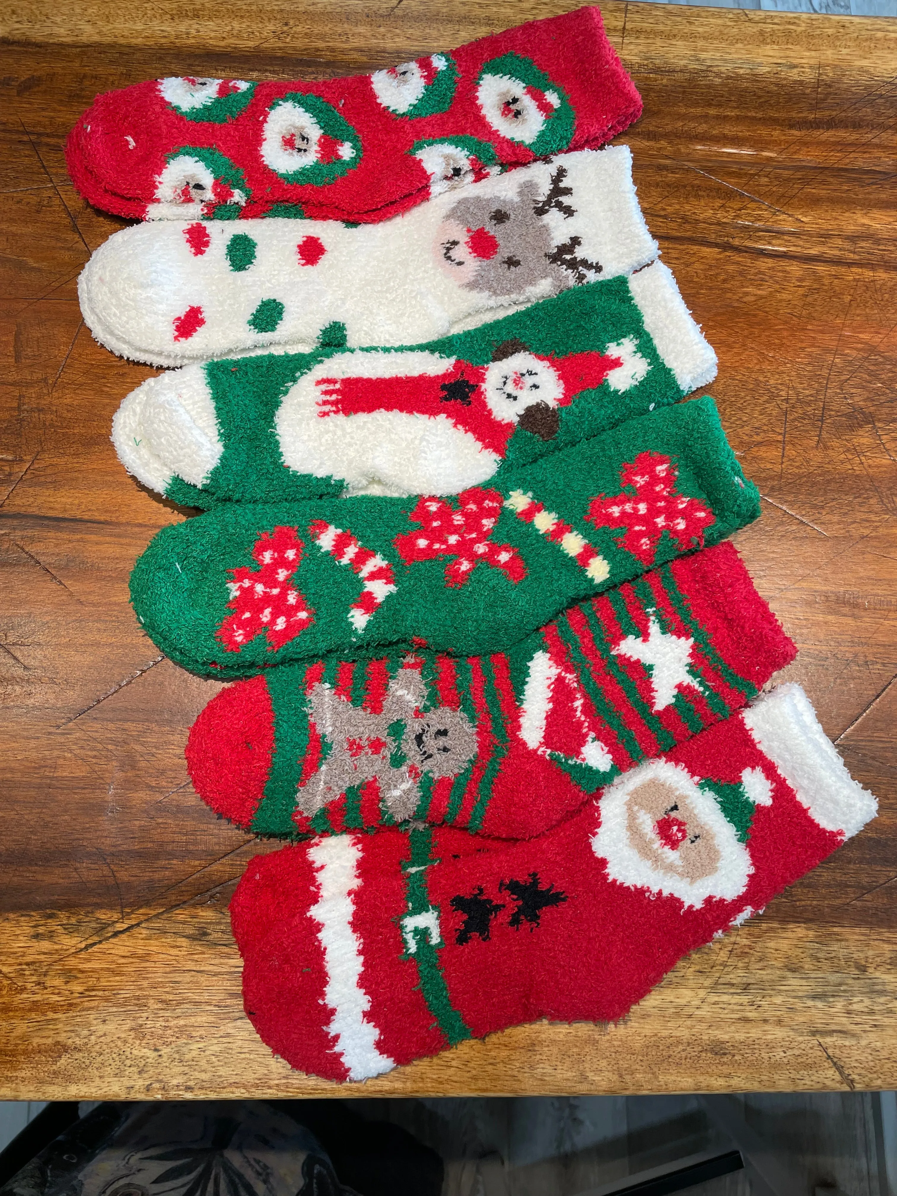 Ultra Soft Chenille Socks in Reindeer